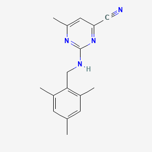 6-Methyl-2-[(2,4,6-trimethylphenyl)methylamino]pyrimidine-4-carbonitrile