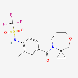 1,1,1-trifluoro-N-[2-methyl-4-(8-oxa-4-azaspiro[2.6]nonane-4-carbonyl)phenyl]methanesulfonamide