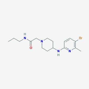 2-[4-[(5-bromo-6-methylpyridin-2-yl)amino]piperidin-1-yl]-N-propylacetamide