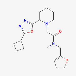 2-[2-(5-cyclobutyl-1,3,4-oxadiazol-2-yl)piperidin-1-yl]-N-(furan-2-ylmethyl)-N-methylacetamide