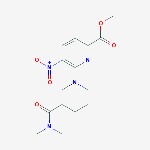 Methyl 6-[3-(dimethylcarbamoyl)piperidin-1-yl]-5-nitropyridine-2-carboxylate