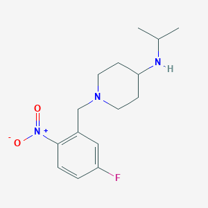 1-[(5-fluoro-2-nitrophenyl)methyl]-N-propan-2-ylpiperidin-4-amine