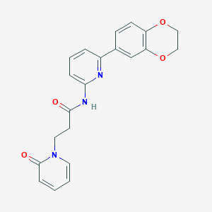 N-[6-(2,3-dihydro-1,4-benzodioxin-6-yl)pyridin-2-yl]-3-(2-oxopyridin-1-yl)propanamide