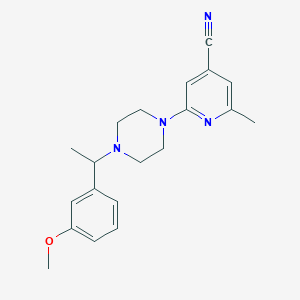 2-[4-[1-(3-Methoxyphenyl)ethyl]piperazin-1-yl]-6-methylpyridine-4-carbonitrile