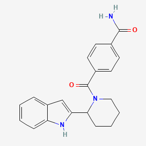 4-[2-(1H-indol-2-yl)piperidine-1-carbonyl]benzamide