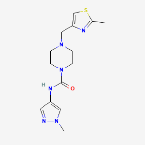 N-(1-methylpyrazol-4-yl)-4-[(2-methyl-1,3-thiazol-4-yl)methyl]piperazine-1-carboxamide