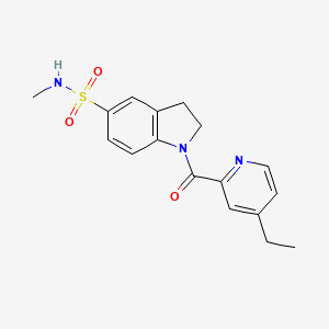 1-(4-ethylpyridine-2-carbonyl)-N-methyl-2,3-dihydroindole-5-sulfonamide