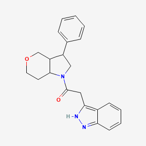 2-(2H-indazol-3-yl)-1-(3-phenyl-3,3a,4,6,7,7a-hexahydro-2H-pyrano[4,3-b]pyrrol-1-yl)ethanone