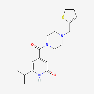 6-propan-2-yl-4-[4-(thiophen-2-ylmethyl)piperazine-1-carbonyl]-1H-pyridin-2-one