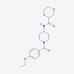 N-[1-(4-ethoxybenzoyl)piperidin-4-yl]-1,4-dioxane-2-carboxamide