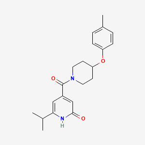 4-[4-(4-methylphenoxy)piperidine-1-carbonyl]-6-propan-2-yl-1H-pyridin-2-one