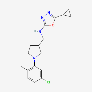 N-[[1-(5-chloro-2-methylphenyl)pyrrolidin-3-yl]methyl]-5-cyclopropyl-1,3,4-oxadiazol-2-amine