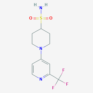 1-[2-(Trifluoromethyl)pyridin-4-yl]piperidine-4-sulfonamide