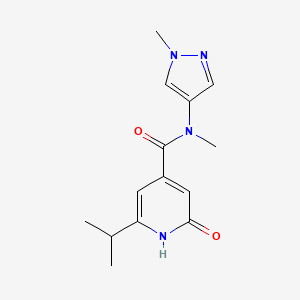 N-methyl-N-(1-methylpyrazol-4-yl)-2-oxo-6-propan-2-yl-1H-pyridine-4-carboxamide