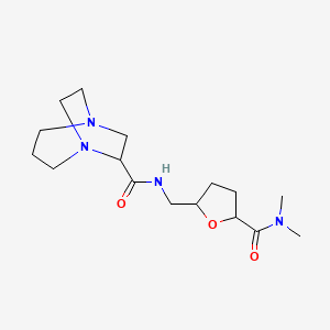 N-[[5-(dimethylcarbamoyl)oxolan-2-yl]methyl]-1,5-diazabicyclo[3.2.2]nonane-6-carboxamide