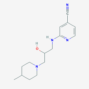 2-[[2-Hydroxy-3-(4-methylpiperidin-1-yl)propyl]amino]pyridine-4-carbonitrile