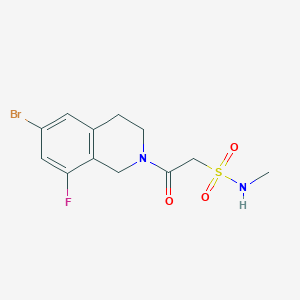 2-(6-bromo-8-fluoro-3,4-dihydro-1H-isoquinolin-2-yl)-N-methyl-2-oxoethanesulfonamide