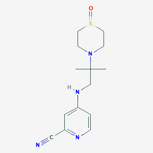 4-[[2-Methyl-2-(1-oxo-1,4-thiazinan-4-yl)propyl]amino]pyridine-2-carbonitrile