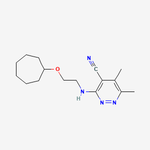 3-(2-Cycloheptyloxyethylamino)-5,6-dimethylpyridazine-4-carbonitrile