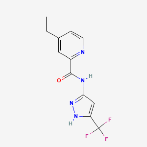 4-ethyl-N-[5-(trifluoromethyl)-1H-pyrazol-3-yl]pyridine-2-carboxamide