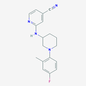 2-[[1-(4-Fluoro-2-methylphenyl)piperidin-3-yl]amino]pyridine-4-carbonitrile