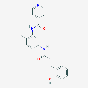 N-[5-[3-(2-hydroxyphenyl)propanoylamino]-2-methylphenyl]pyridine-4-carboxamide