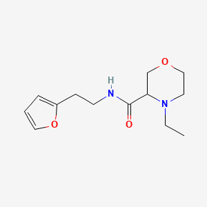 4-ethyl-N-[2-(furan-2-yl)ethyl]morpholine-3-carboxamide