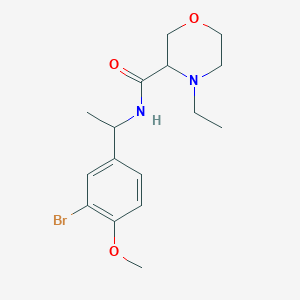 N-[1-(3-bromo-4-methoxyphenyl)ethyl]-4-ethylmorpholine-3-carboxamide