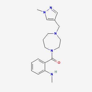 [2-(Methylamino)phenyl]-[4-[(1-methylpyrazol-4-yl)methyl]-1,4-diazepan-1-yl]methanone