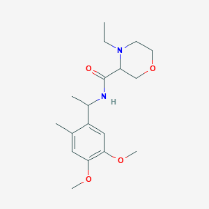 N-[1-(4,5-dimethoxy-2-methylphenyl)ethyl]-4-ethylmorpholine-3-carboxamide