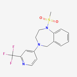 1-methylsulfonyl-4-[2-(trifluoromethyl)pyridin-4-yl]-3,5-dihydro-2H-1,4-benzodiazepine