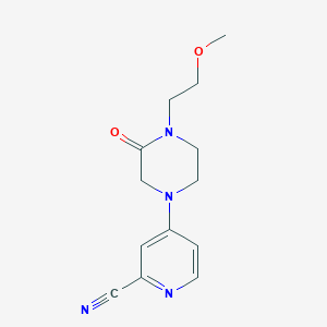 4-[4-(2-Methoxyethyl)-3-oxopiperazin-1-yl]pyridine-2-carbonitrile