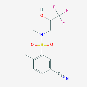 5-cyano-N,2-dimethyl-N-(3,3,3-trifluoro-2-hydroxypropyl)benzenesulfonamide