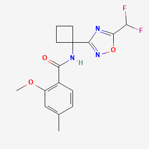 N-[1-[5-(difluoromethyl)-1,2,4-oxadiazol-3-yl]cyclobutyl]-2-methoxy-4-methylbenzamide