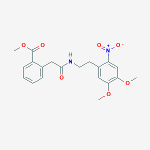 Methyl 2-[2-[2-(4,5-dimethoxy-2-nitrophenyl)ethylamino]-2-oxoethyl]benzoate