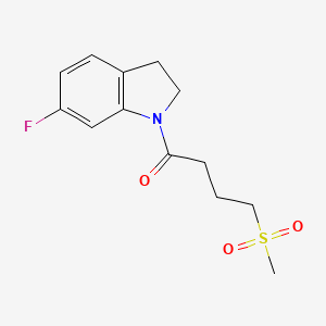 1-(6-Fluoro-2,3-dihydroindol-1-yl)-4-methylsulfonylbutan-1-one