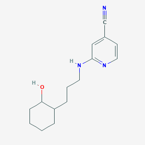 2-[3-(2-Hydroxycyclohexyl)propylamino]pyridine-4-carbonitrile