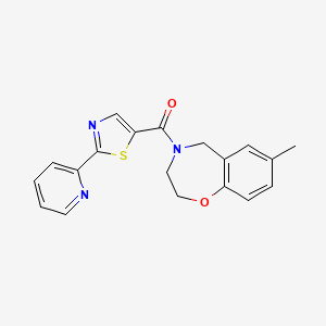 (7-methyl-3,5-dihydro-2H-1,4-benzoxazepin-4-yl)-(2-pyridin-2-yl-1,3-thiazol-5-yl)methanone