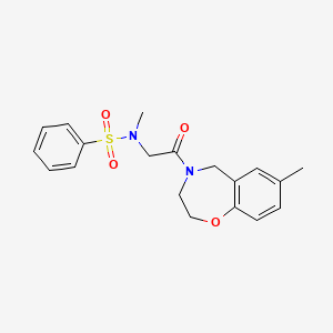 N-methyl-N-[2-(7-methyl-3,5-dihydro-2H-1,4-benzoxazepin-4-yl)-2-oxoethyl]benzenesulfonamide