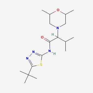 N-(5-tert-butyl-1,3,4-thiadiazol-2-yl)-2-(2,6-dimethylmorpholin-4-yl)-3-methylbutanamide