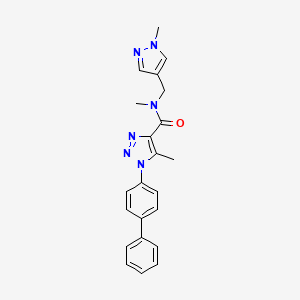 N,5-dimethyl-N-[(1-methylpyrazol-4-yl)methyl]-1-(4-phenylphenyl)triazole-4-carboxamide