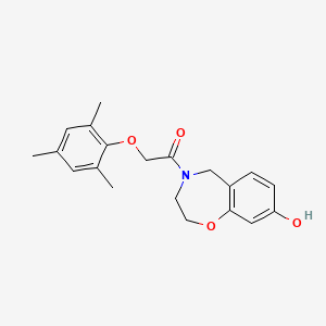 1-(8-hydroxy-3,5-dihydro-2H-1,4-benzoxazepin-4-yl)-2-(2,4,6-trimethylphenoxy)ethanone