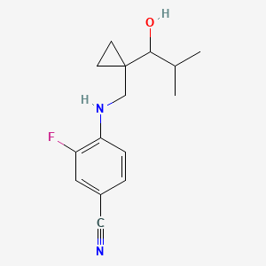 3-Fluoro-4-[[1-(1-hydroxy-2-methylpropyl)cyclopropyl]methylamino]benzonitrile