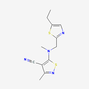 5-[(5-Ethyl-1,3-thiazol-2-yl)methyl-methylamino]-3-methyl-1,2-thiazole-4-carbonitrile