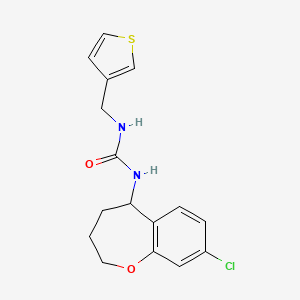 1-(8-Chloro-2,3,4,5-tetrahydro-1-benzoxepin-5-yl)-3-(thiophen-3-ylmethyl)urea