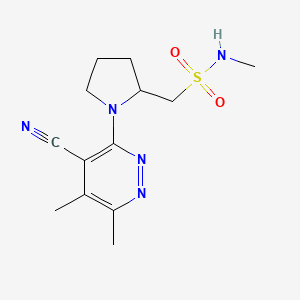 1-[1-(4-cyano-5,6-dimethylpyridazin-3-yl)pyrrolidin-2-yl]-N-methylmethanesulfonamide