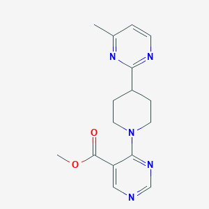 molecular formula C16H19N5O2 B7059917 Methyl 4-[4-(4-methylpyrimidin-2-yl)piperidin-1-yl]pyrimidine-5-carboxylate 