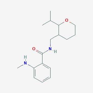 2-(methylamino)-N-[(2-propan-2-yloxan-3-yl)methyl]benzamide