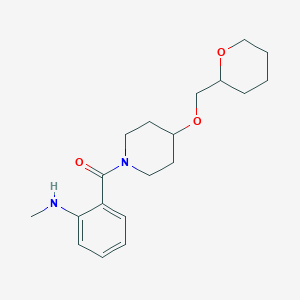 molecular formula C19H28N2O3 B7059946 [2-(Methylamino)phenyl]-[4-(oxan-2-ylmethoxy)piperidin-1-yl]methanone 