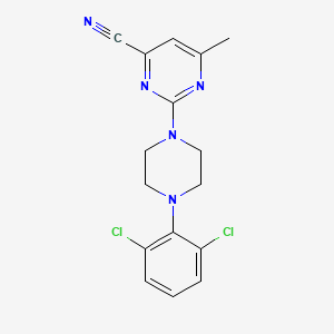 2-[4-(2,6-Dichlorophenyl)piperazin-1-yl]-6-methylpyrimidine-4-carbonitrile